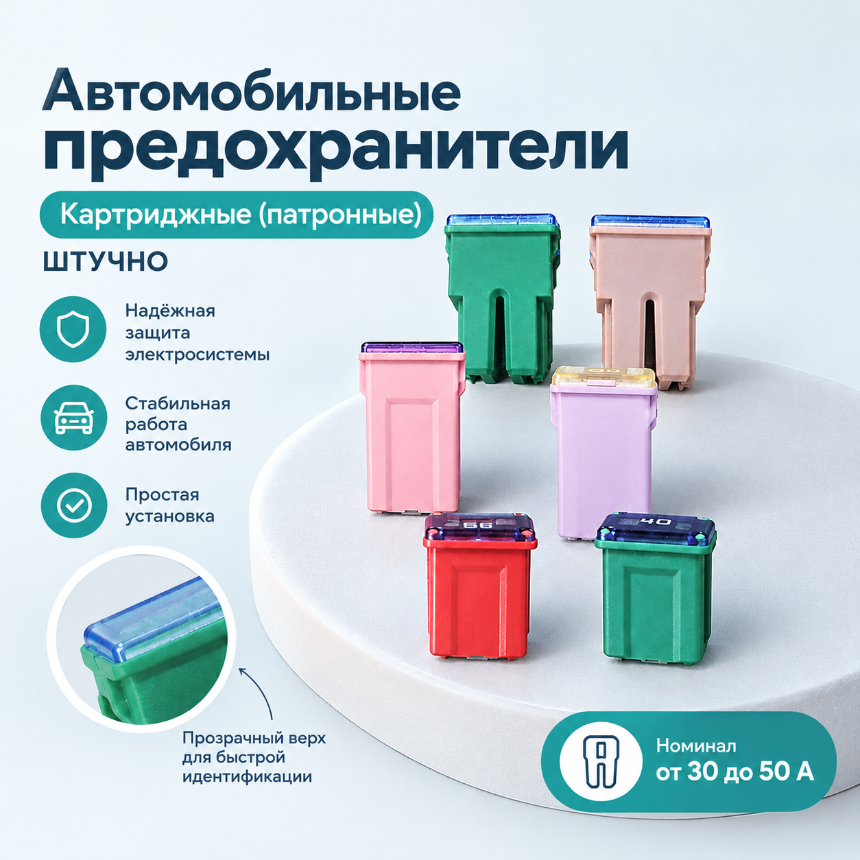 Предохранители Картриджные (патронные) прямоугольные или квадратные