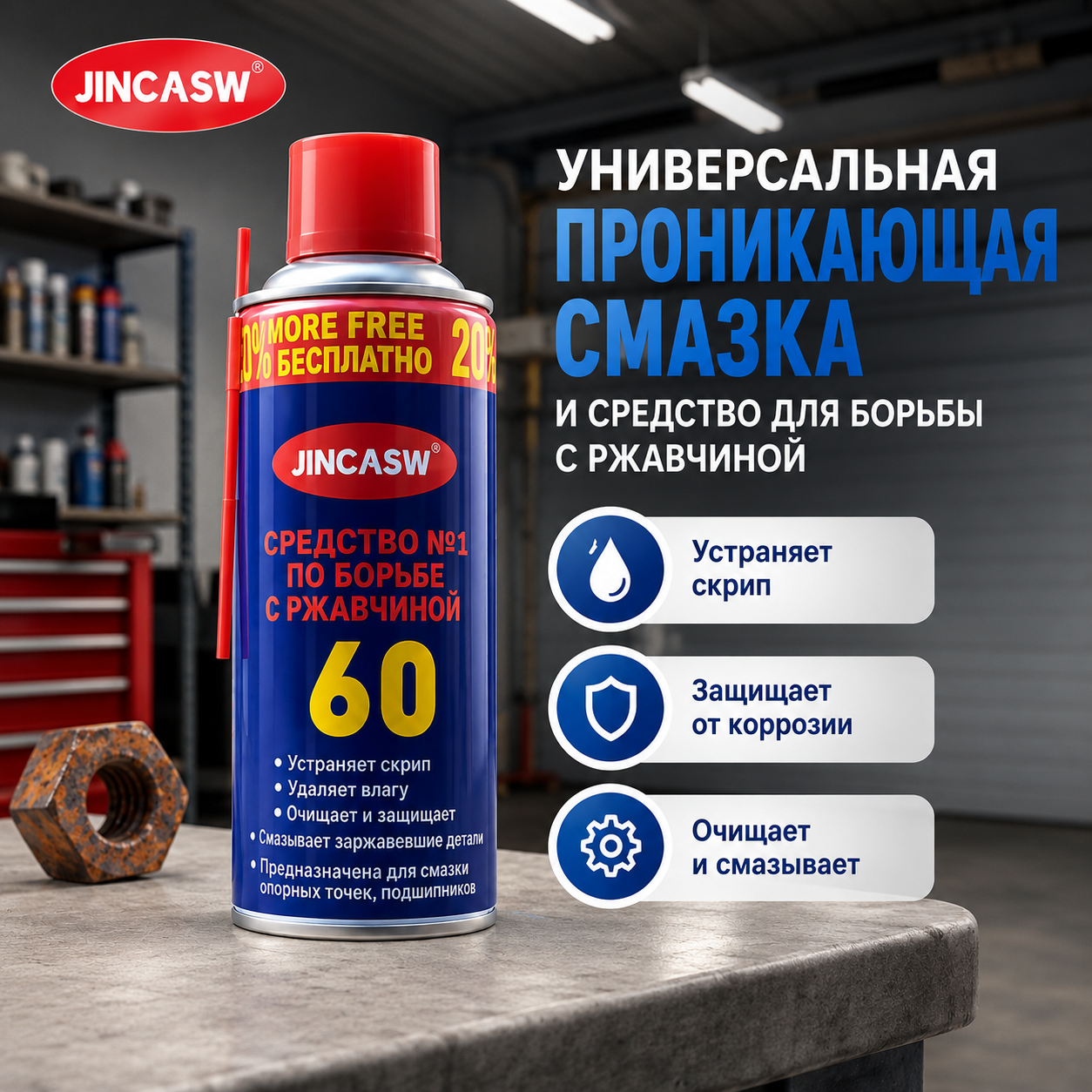 Универсальная проникающая смазка и средство для борьбы с ржавчиной (дубликат WD-40)